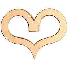 1960s Jean Dinh Van for Cartier Oversized 18 Karat Open Heart Pendant