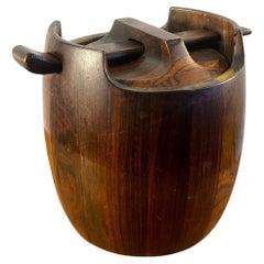 1960s Jean Gillon Tobacco Jar for Italma Wood Art Brazil