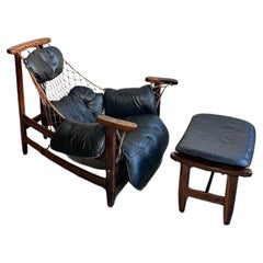Silla de salón y otomana Jean Gillon Jangada, años 60