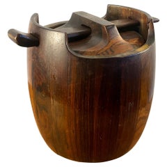 1960s Jean Gillon Tobacco Jar for Italma Wood Art Brazil