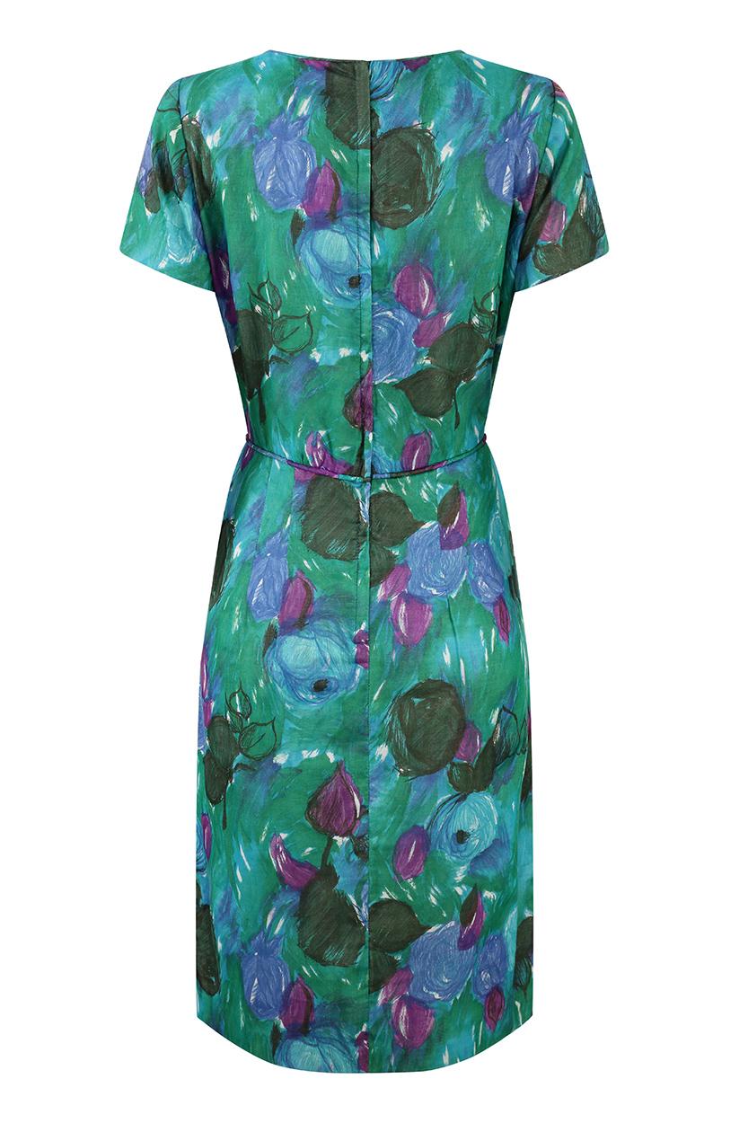 Une fabuleuse robe en coton léger des années 1960 de Jean Lang. La Jean Lang Dress Company était une maison de couture américaine fondée par le designer John Lang en 1916 à Minneapolis. Ils ont produit des vêtements de qualité jusque dans les années