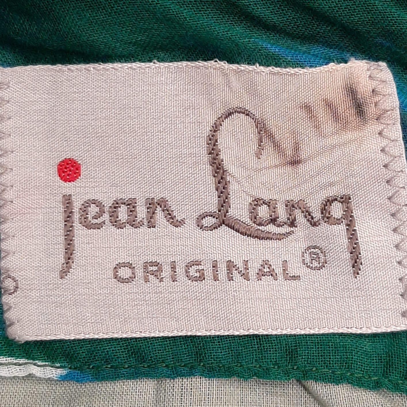 Robe à fleurs en coton vert Jean Lang des années 1960 Pour femmes en vente