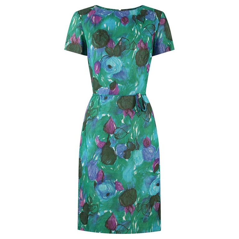 slim fit dress slacks Martha Green Floral Maxi Dress main image 0