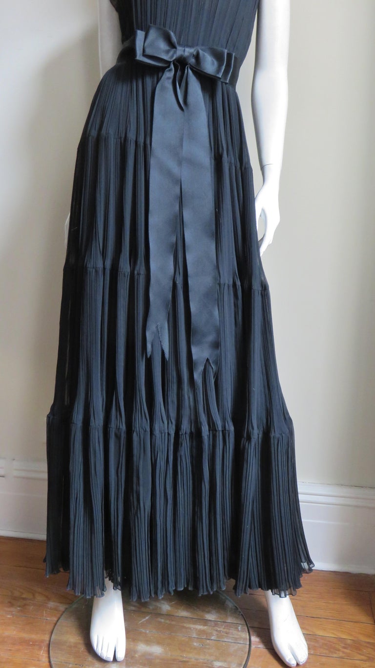  Jean Louis 1960s Silk Tiered Dress For Sale 1
