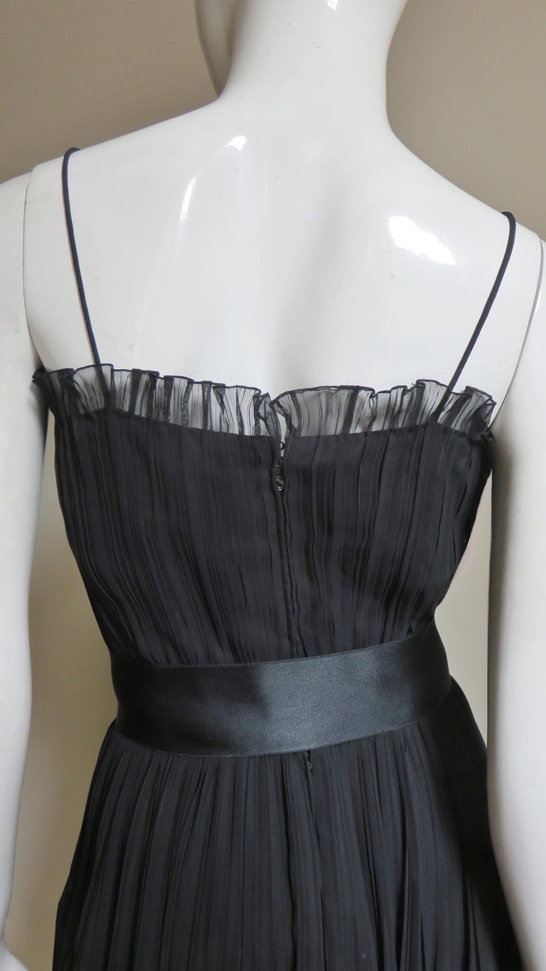  Jean Louis 1960s Silk Tiered Dress For Sale 6