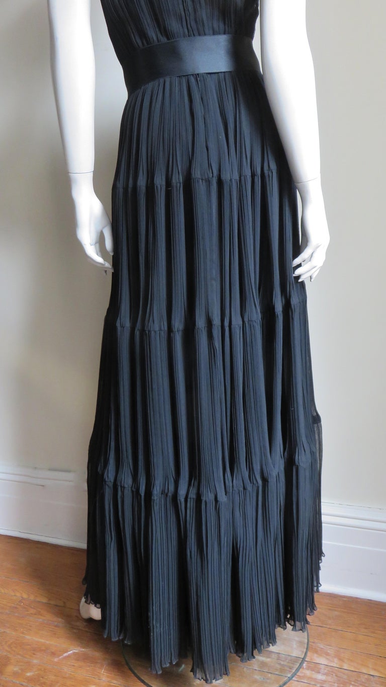  Jean Louis 1960s Silk Tiered Dress For Sale 7