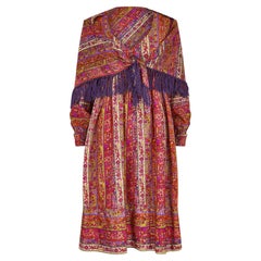 1960s Jean Muir Silk Liberty Floral Print Dress with Scarf