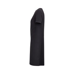 1960s Jean Patou Black Wool Mod Dress