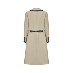 1960s Jean Patou Taupe Coat with Silk Trim