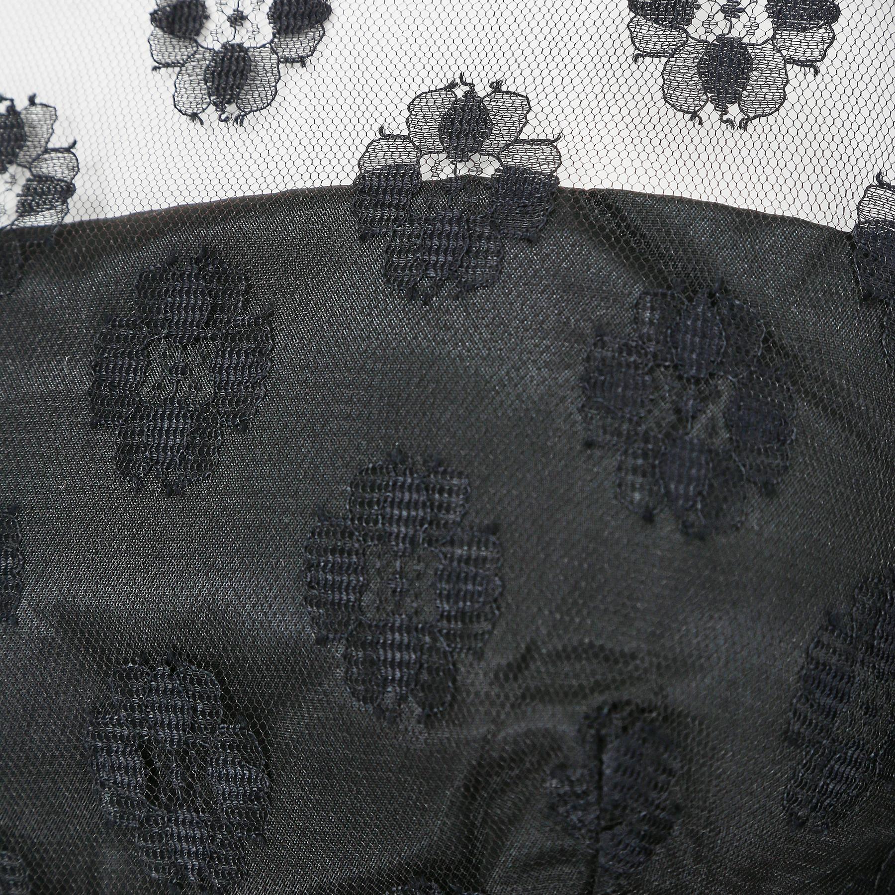 Maxivestido de encaje negro Jean Varon de los años 60 en Excelente estado para la venta en London, GB