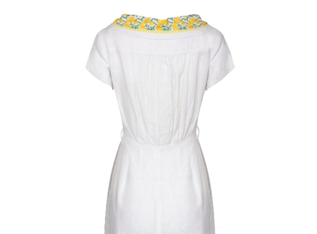 Gray 1960s Jennifer Lee Moygashal Irish Linen Dress