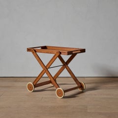 1960s Jens Harald Quistgaard Richard Nissen Teak Folding Bar Cart