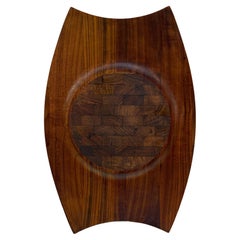 1960 Jens Quistgaard Dansk Charcutería Bandeja de maderas raras Dinamarca