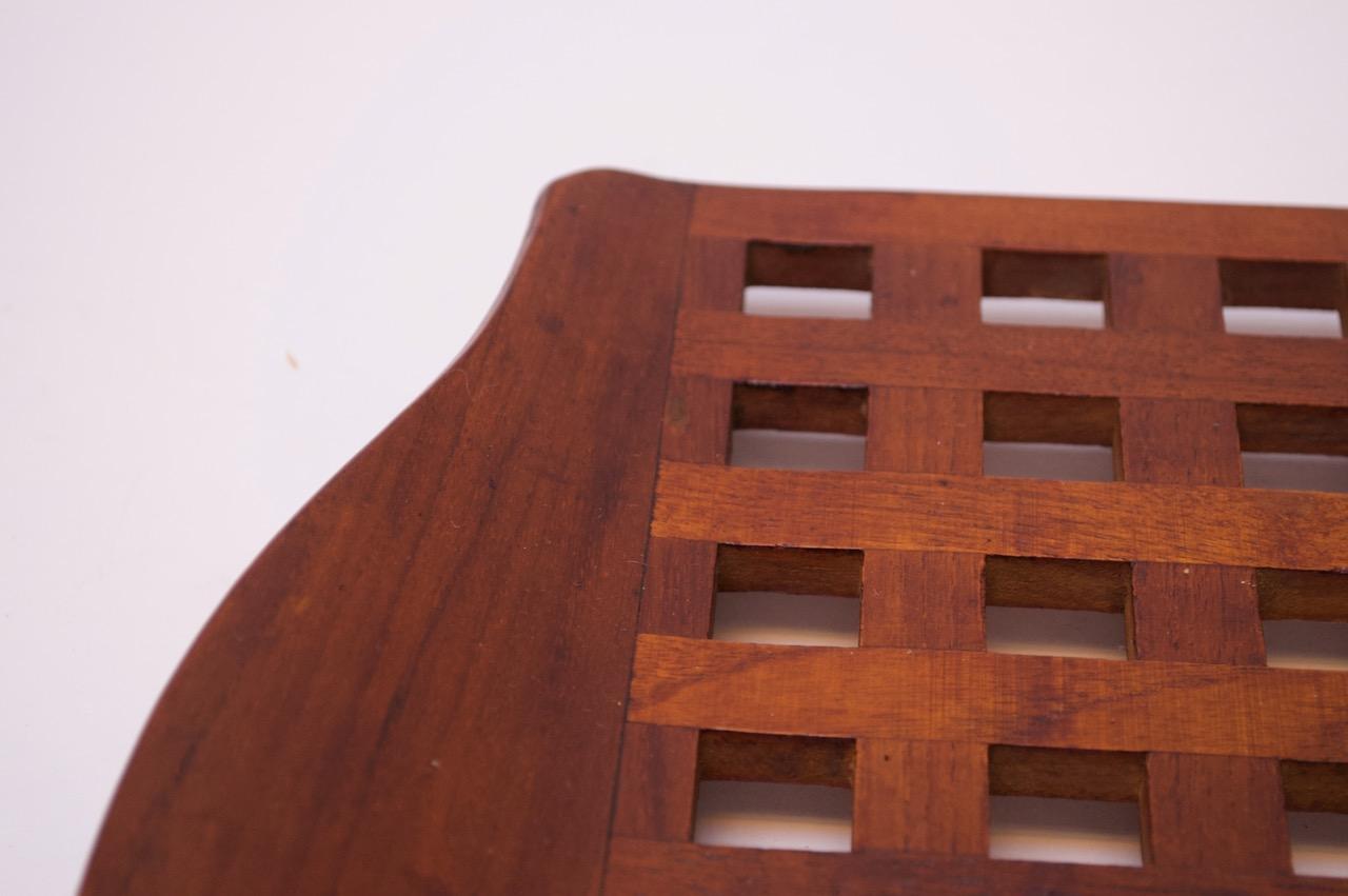 1960s Jens Quistgaard Dansk Teak Serving Tray with Glass Inserts New in Box 4