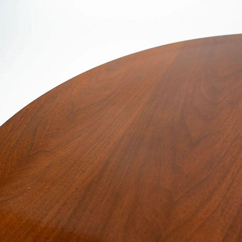 Modern 1960s Jens Risom Design Inc. Round Walnut Coffee Table For Sale