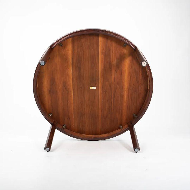 American 1960s Jens Risom Design Inc. Round Walnut Coffee Table For Sale
