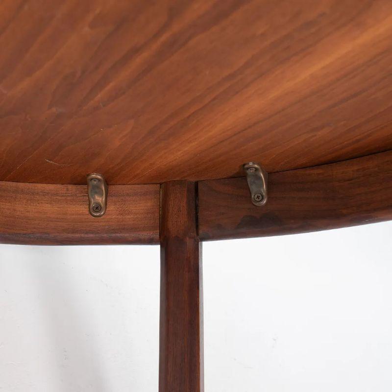 1960s Jens Risom Design Inc. Round Walnut Coffee Table For Sale 1