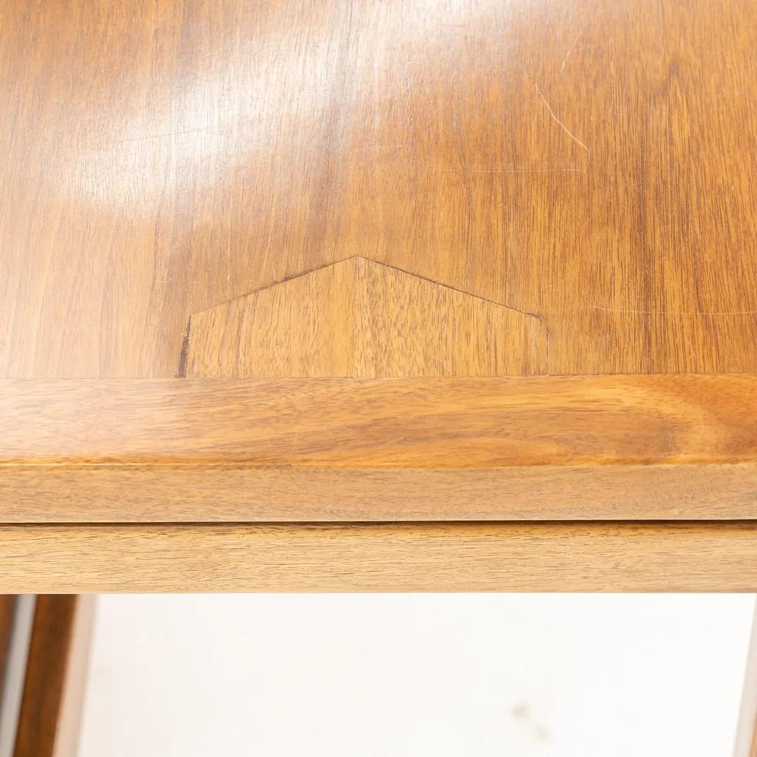 1960s Jens Risom Designs Double Pedestal Executive Desk w/ Wood Pulls in Walnut For Sale 4