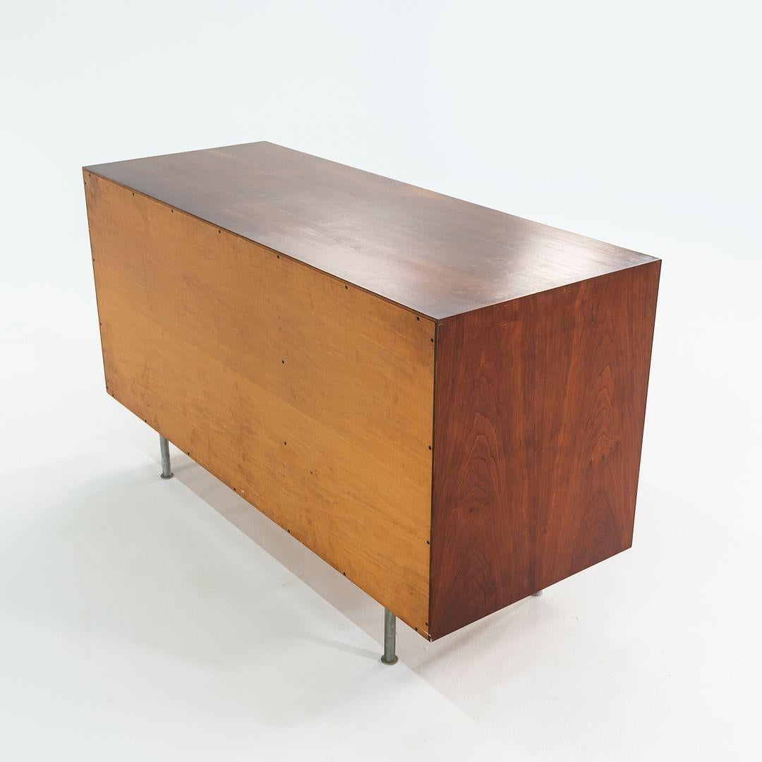 1960s Jens Risom Designs Large 3-Drawer Cabinet / Credenza American Black Walnut For Sale 1