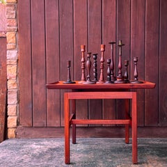 Tavolo in noce oliato con piano flottante di Jens Risom degli anni '60