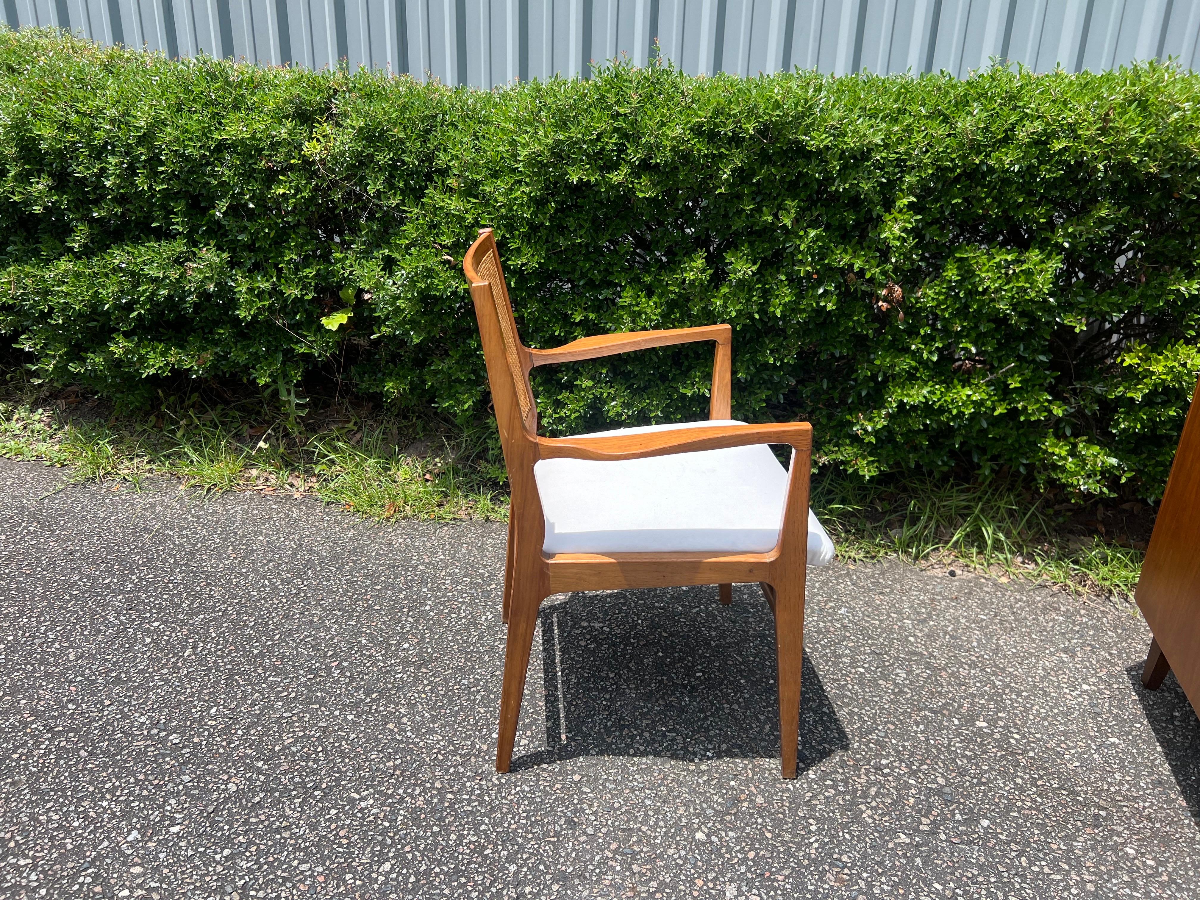 1960er Jahre Jens Risom Stil Caned Dining Chairs - ein Satz von 5 (Mitte des 20. Jahrhunderts) im Angebot