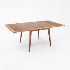 1960s Jens Risom Walnut Dining Table with Two Leaves 40" x 72.5"