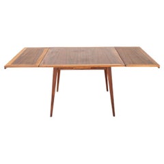 1960s Jens Risom Walnut Dining Table with Two Leaves 40" x 72.5"