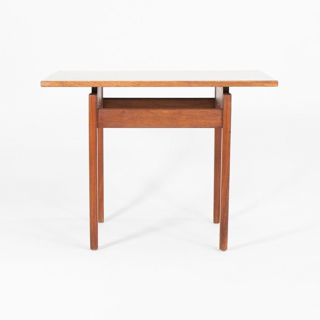 Modern 1960s Jens Risom Walnut Side Table with Faux Walnut Laminate Top For Sale