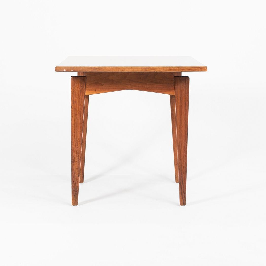 1960s Jens Risom Walnut Side Table with Faux Walnut Laminate Top For Sale 2