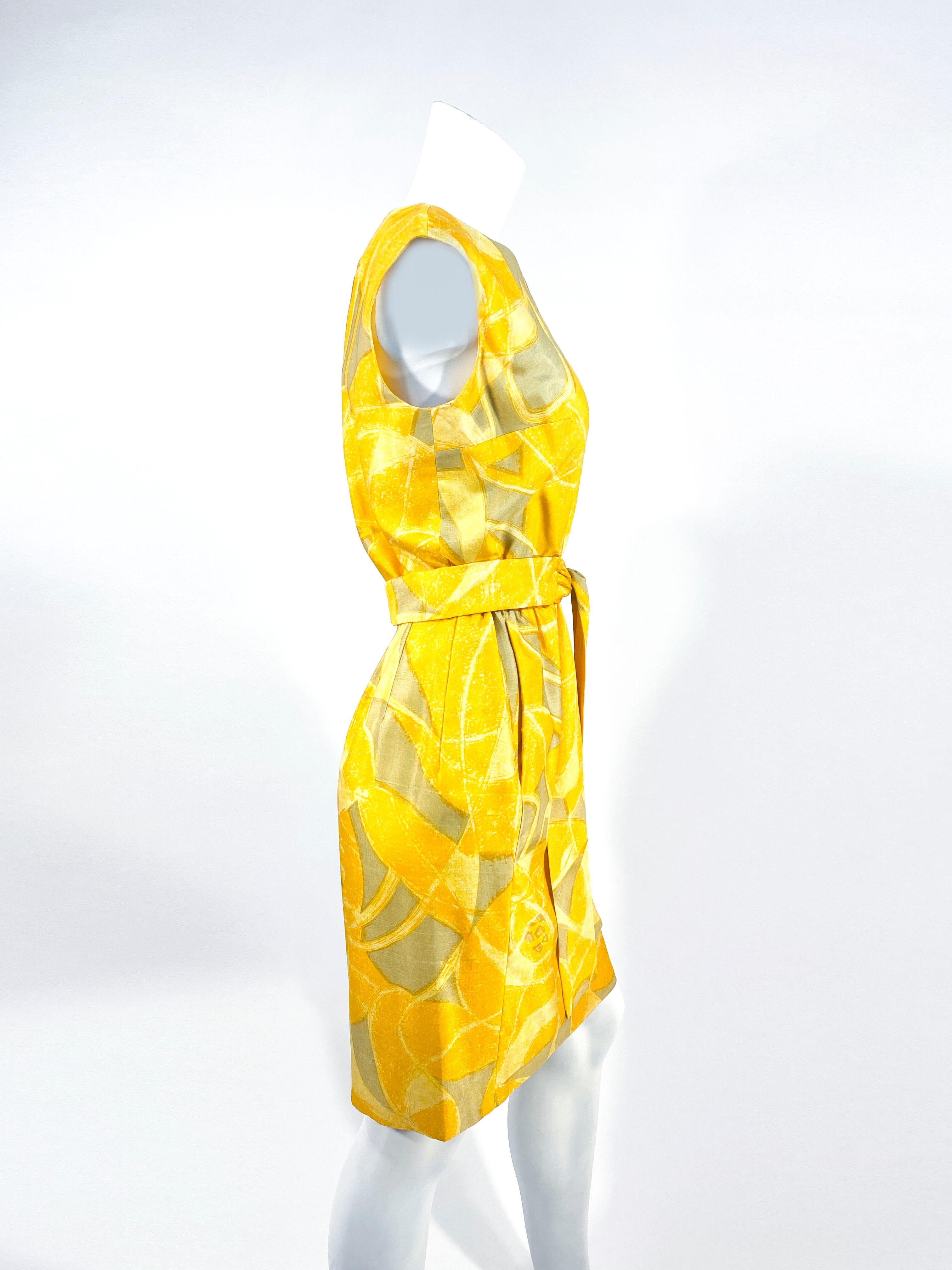 yellow sheath dress