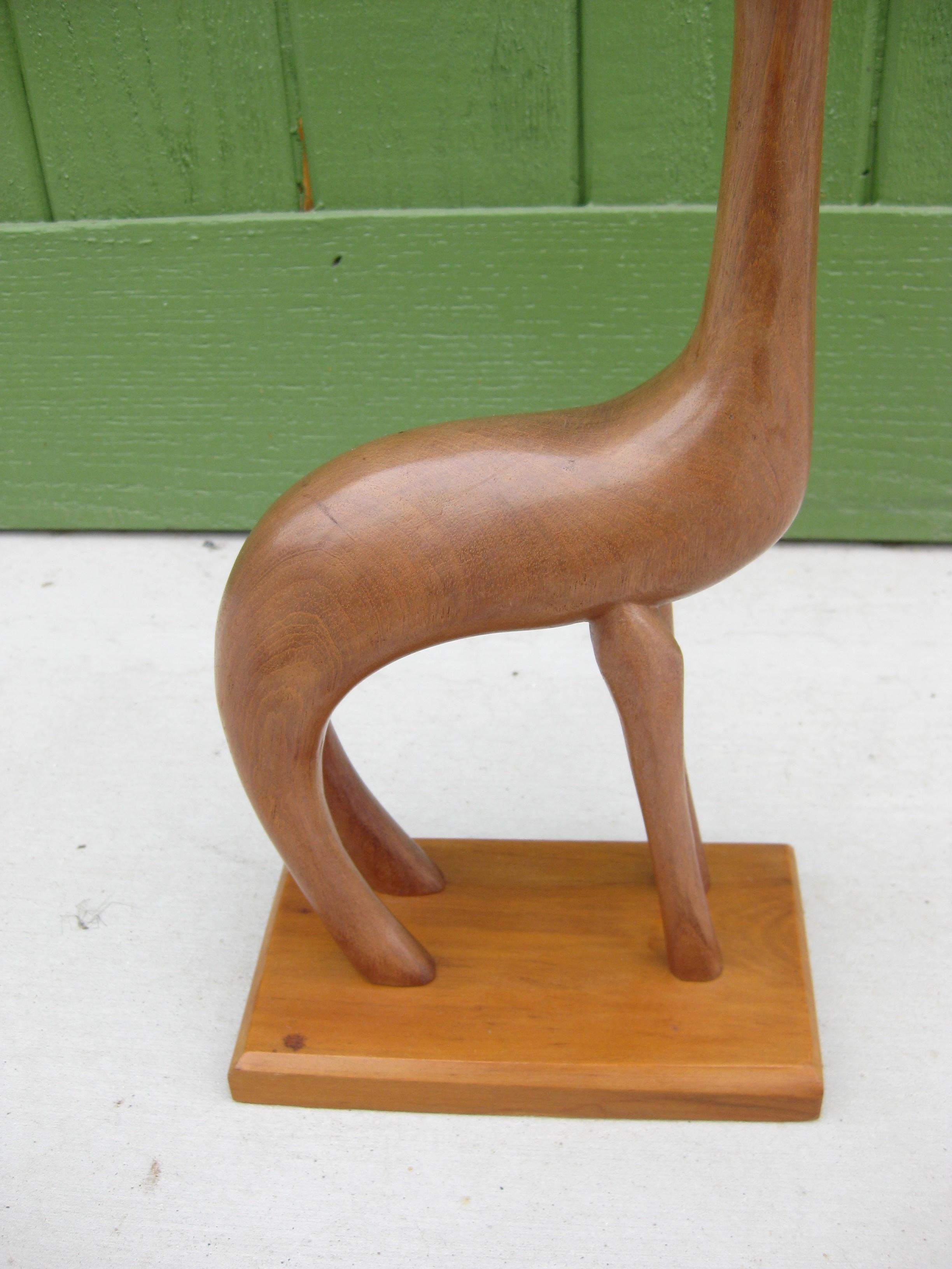 1960's, J.G Casas Modernist Abstract Animal Wood Carved Sculpture Mexican Artist For Sale 3