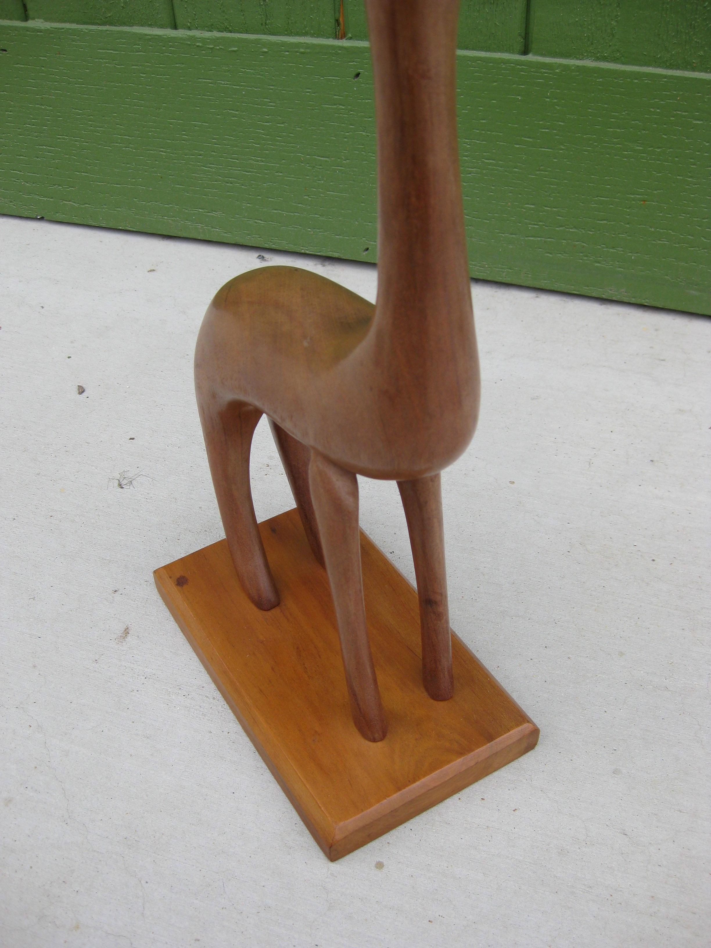 1960's, J.G Casas Modernist Abstract Animal Wood Carved Sculpture Mexican Artist For Sale 4