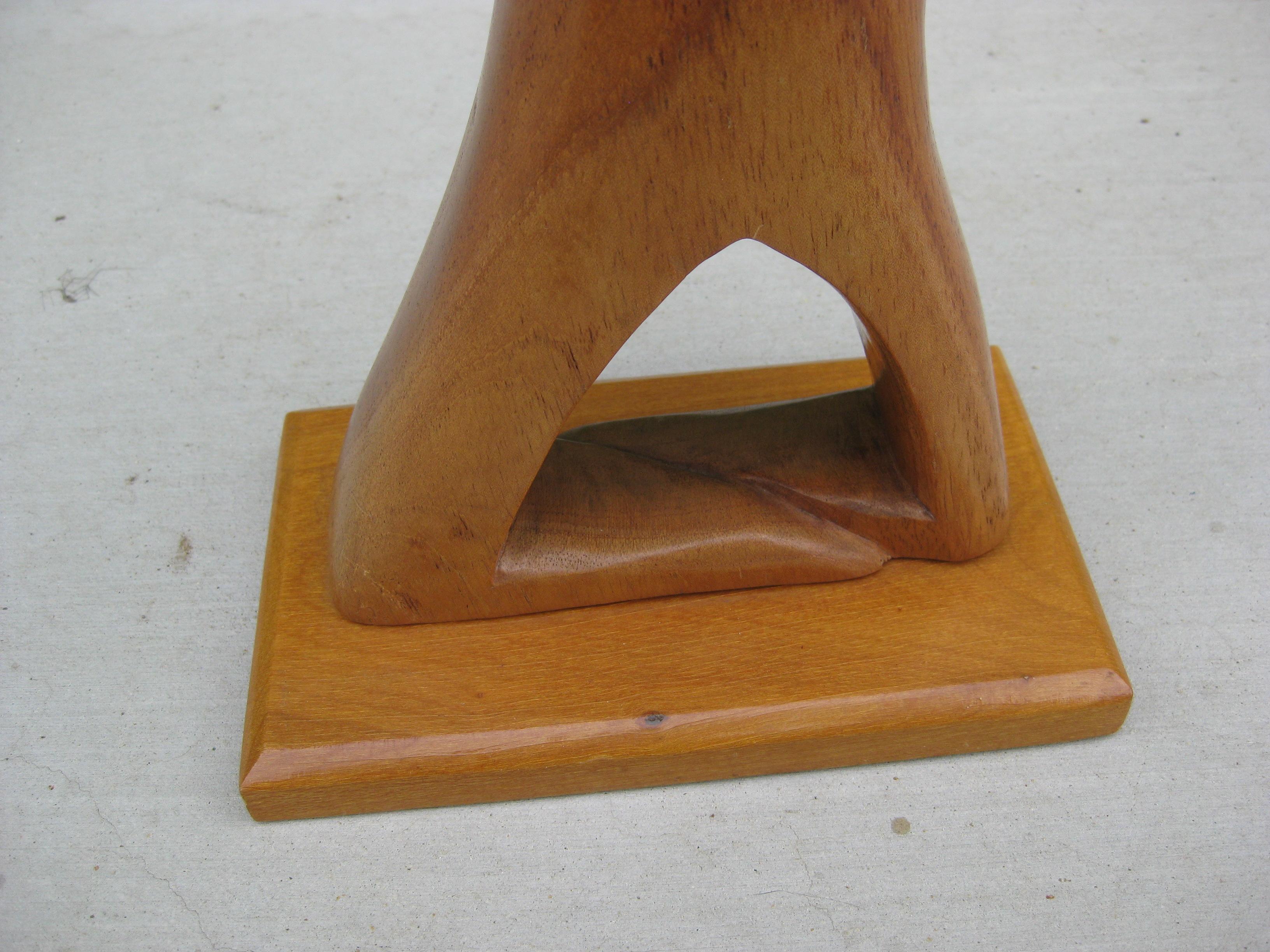 1960's J.G Casas Modernist Abstract Figural Wood Carved Sculpture Mexican Artist For Sale 6