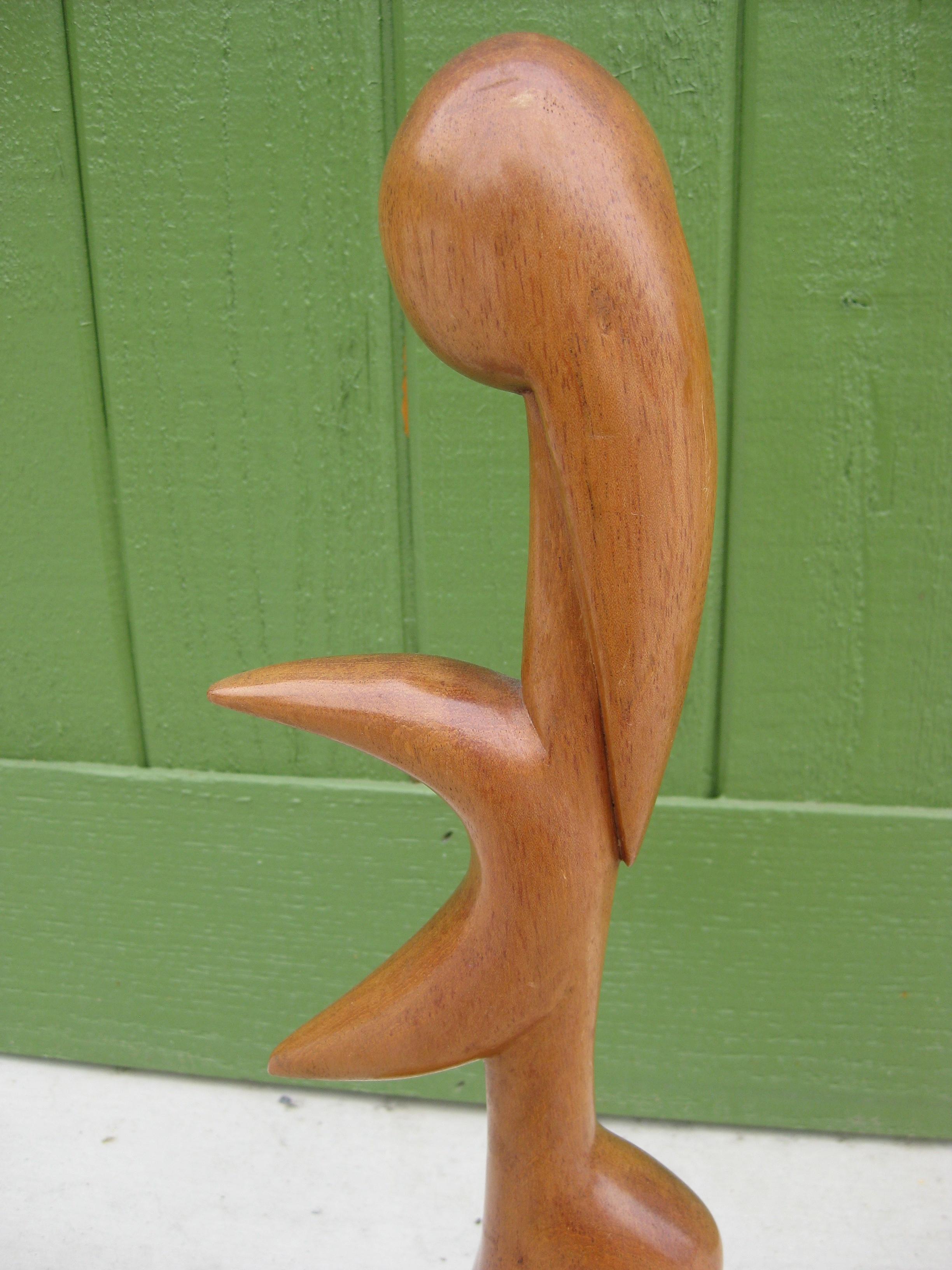 1960's J.G Casas Modernist Abstract Figural Wood Carved Sculpture Mexican Artist For Sale 3