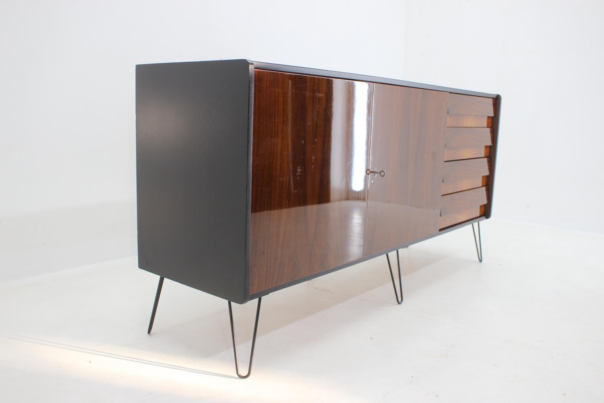 Iron 1960s Jiri Jiroutek Upcycled Sideboard , Czechoslovakia For Sale