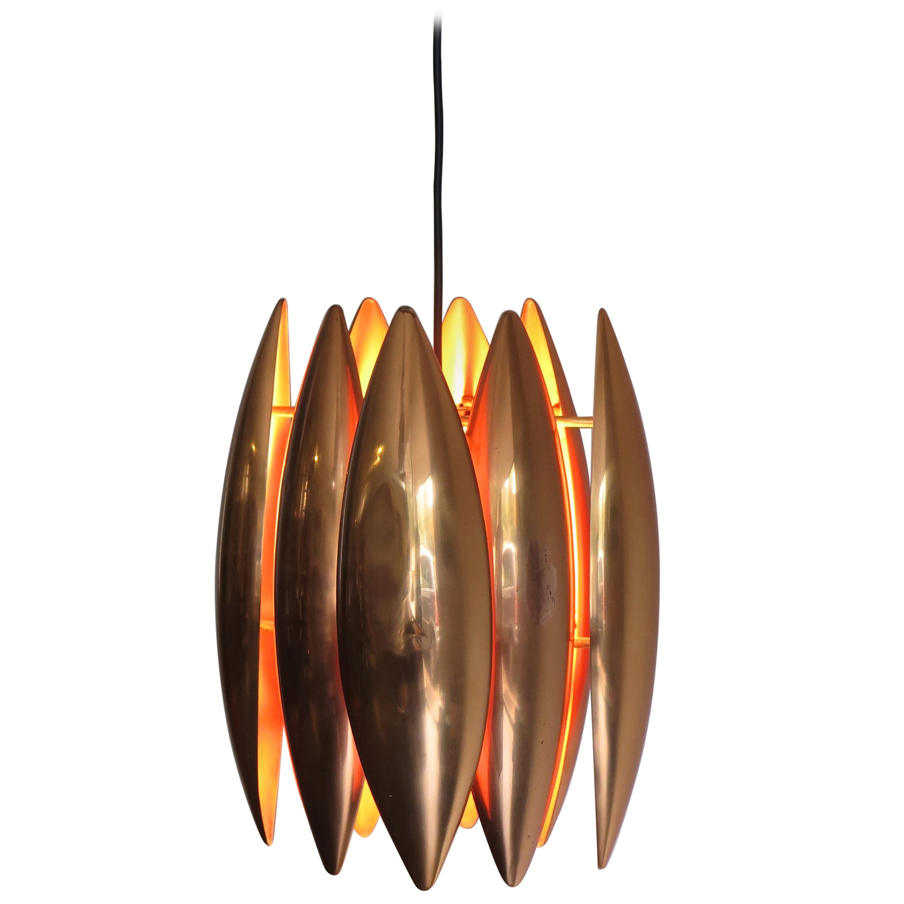 1960s Jo Hammerborg Scandinavian Copper Kastor Pendant Lamp for Fog & Morup