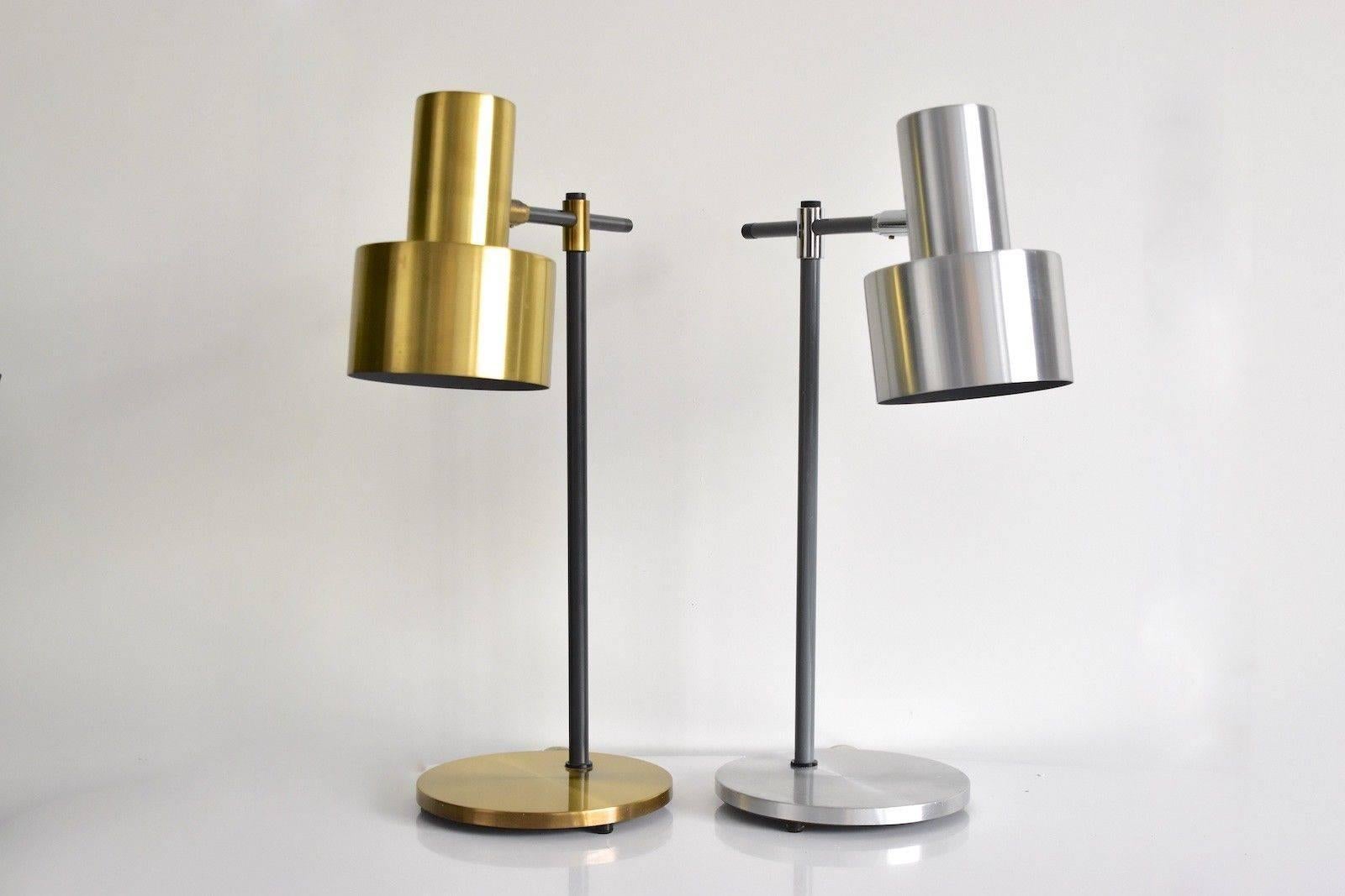 Jo Hammerborg Lento table lamp for Fog & Mørup, 1960s. 
Brass colored metal. Very good condition.