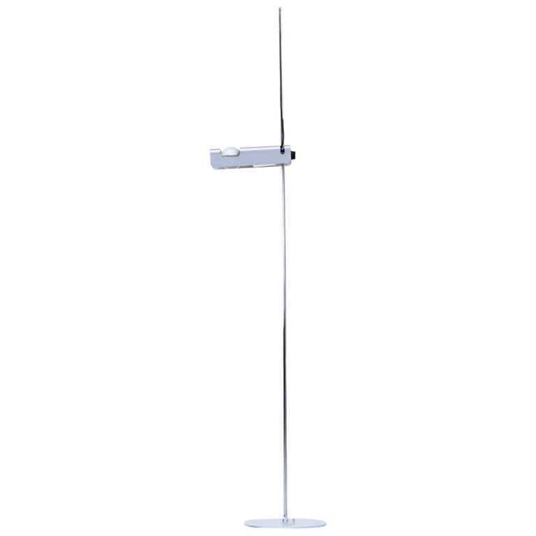 1960s Joe Colombo Spider Grey Floor Lamp For O Luce Bei