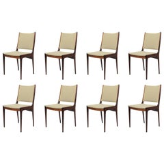 1960´s Eight Johannes Andersen Rosewood Dining Chairs - Inc. Reupholstery 1960´s Eight Johannes Andersen Rosewood Dining Chairs - Inc. Reupholstery
