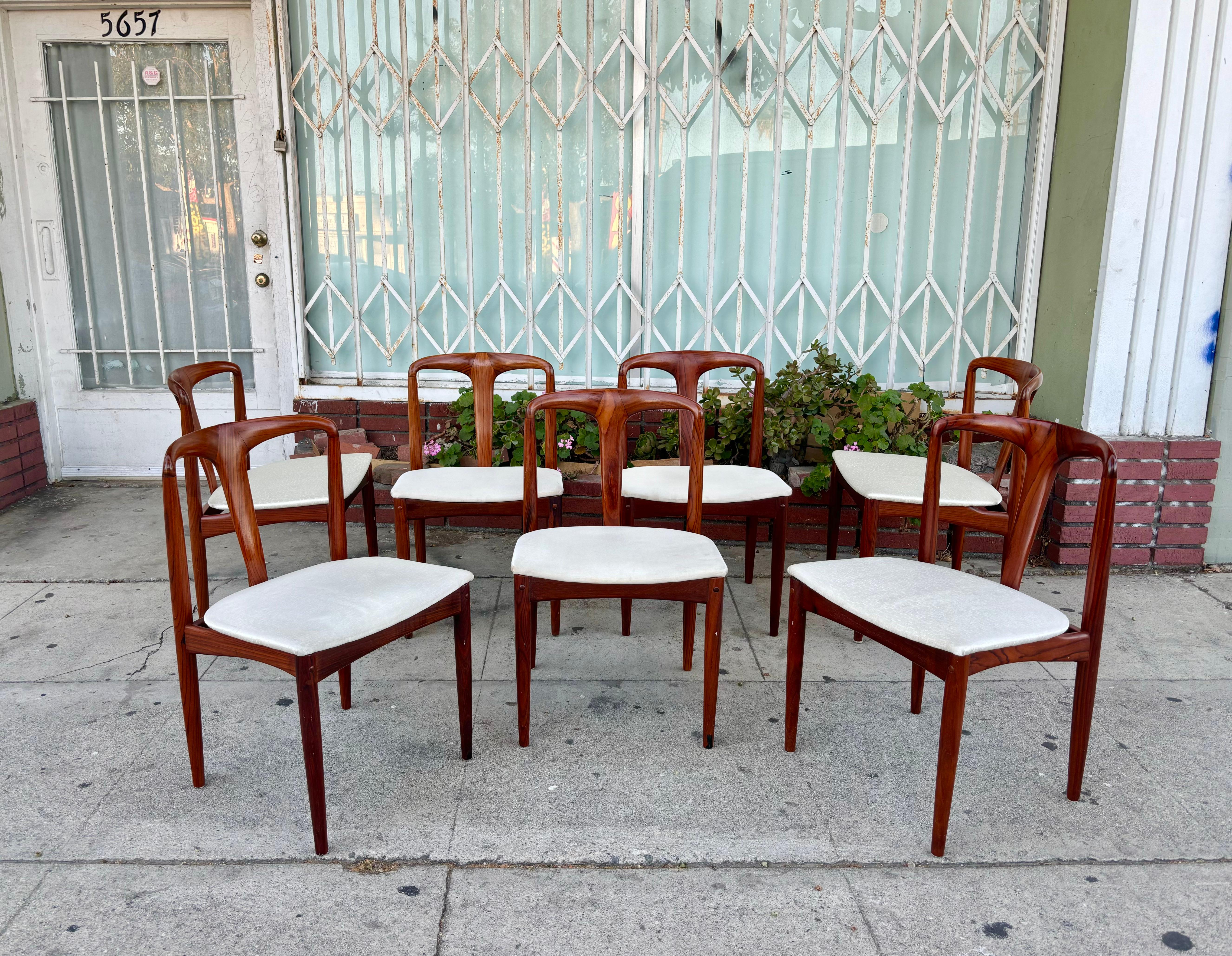 Chaises de salle à manger en palissandre 