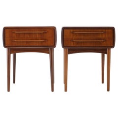 1960s Johannes Andersen Pair of Rare Bedside Tables