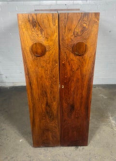 1960s Johannes Andersen Rare Rosewood Folding Bar Cabinet, Drylund Denmark