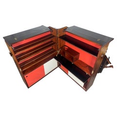 1960s Johannes Andersen Rare Rosewood Folding Bar Cabinet, Drylund Denmark