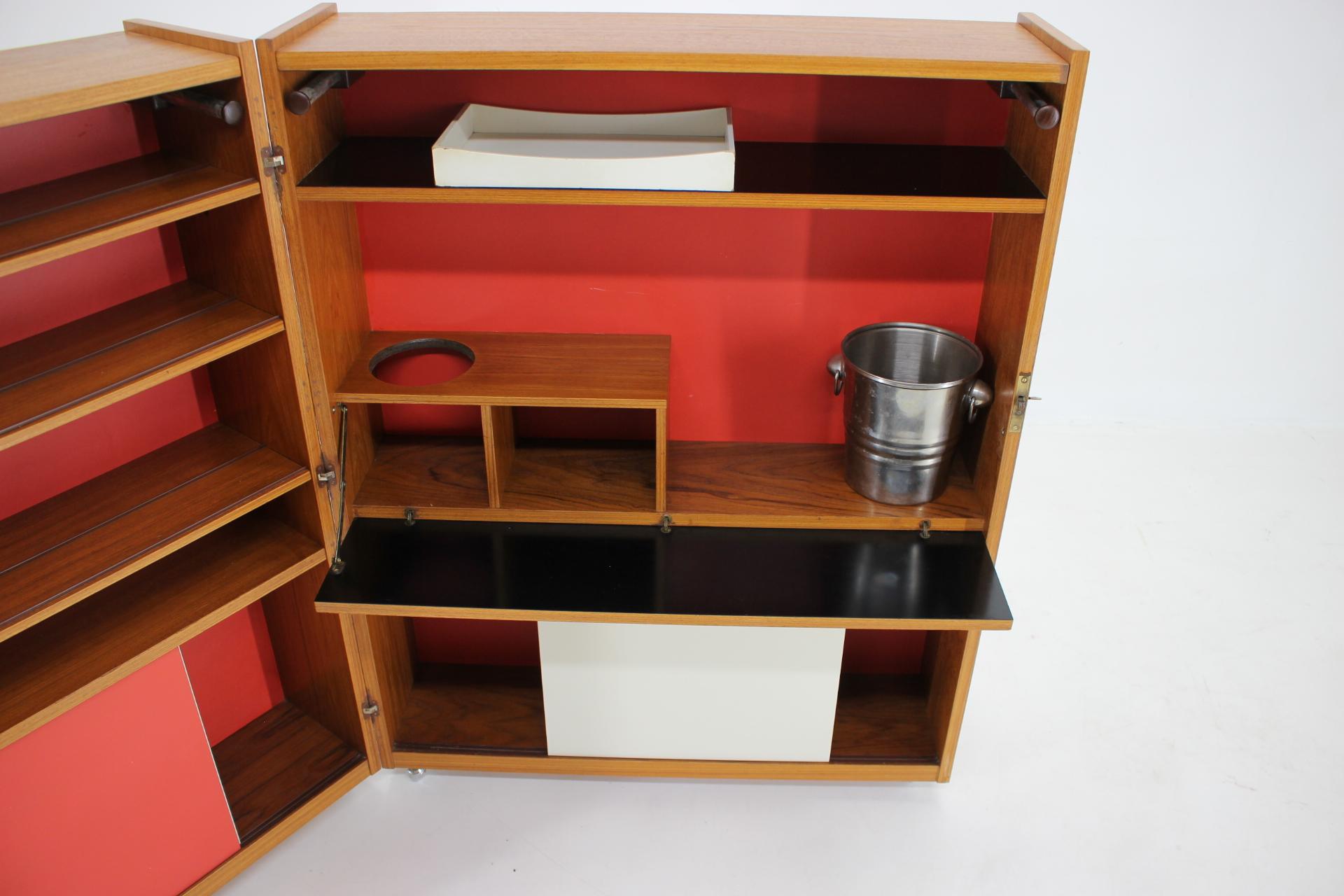 1960s Johannes Andersen Rare Teak Folding Bar Cabinet, Denmark For Sale 10