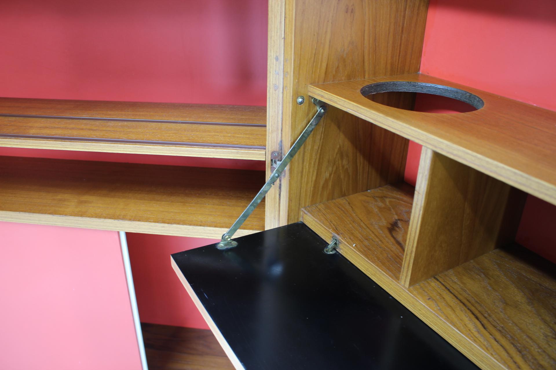 1960s Johannes Andersen Rare Teak Folding Bar Cabinet, Denmark For Sale 11