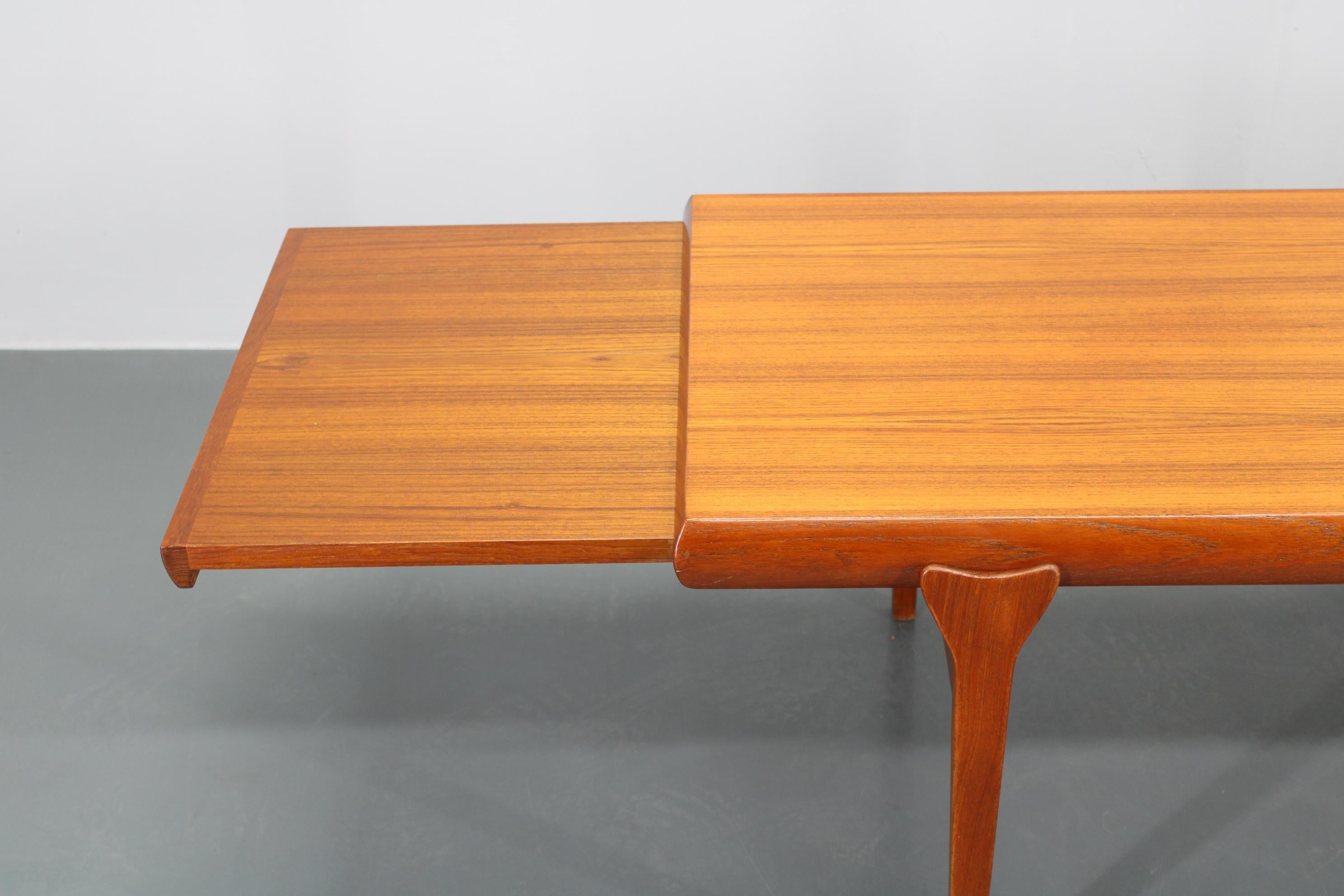 20th Century 1960s Johannes Andersen Restored Teak Coffee Table for CFC Silkeborg, Denmark For Sale