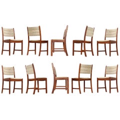 1960s Johannes Andersen Teak Dining Chairs 7171 for Uldum Møbelfabrik Set of Ten