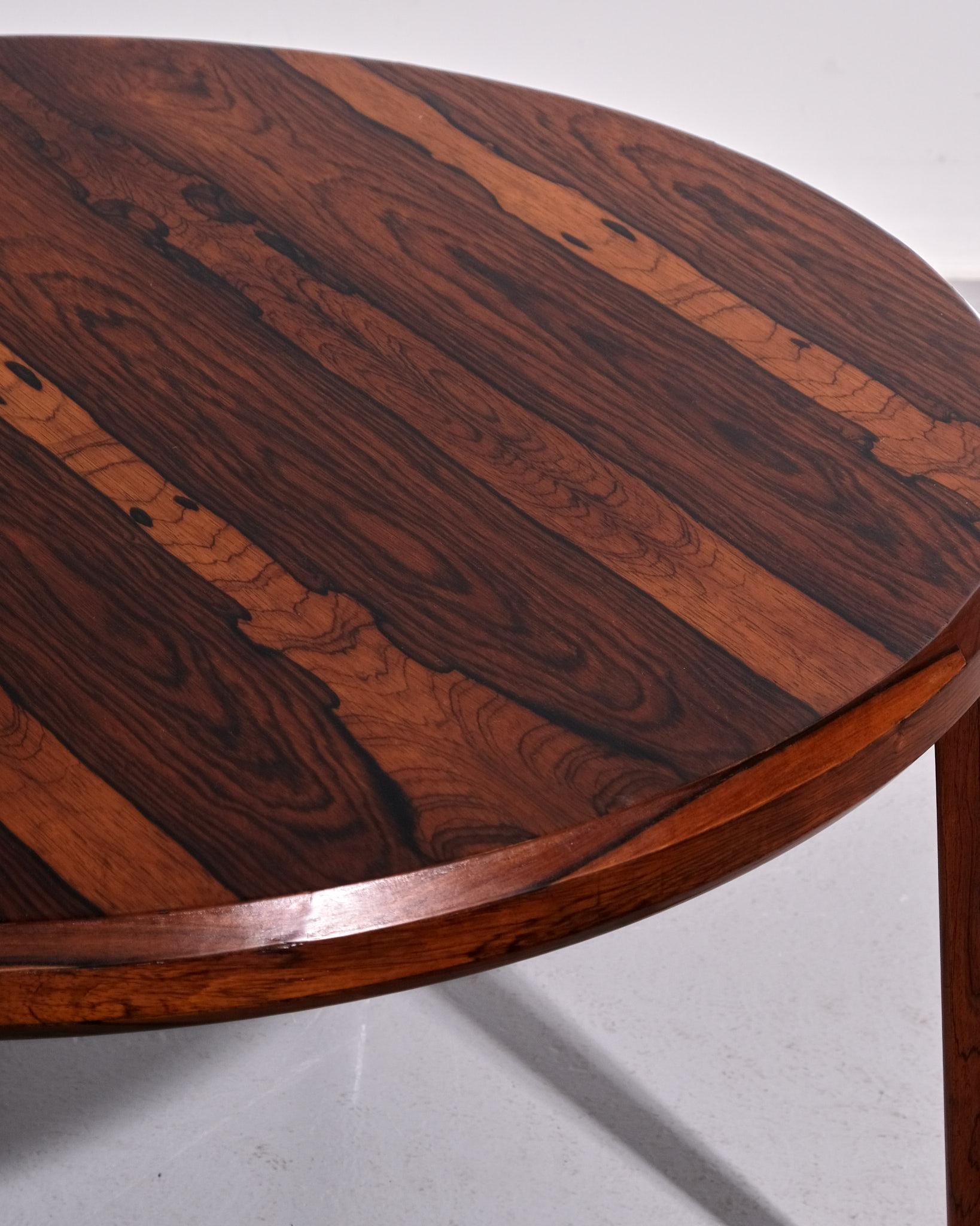 1960s Johannes Anderson Circular Rosewood Coffee Table For CFC Silkeborg In Good Condition For Sale In London, GB