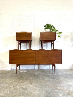 1960s John Caldwell for Brown Saltman Mid Century Dresser Bedroom Set of 3