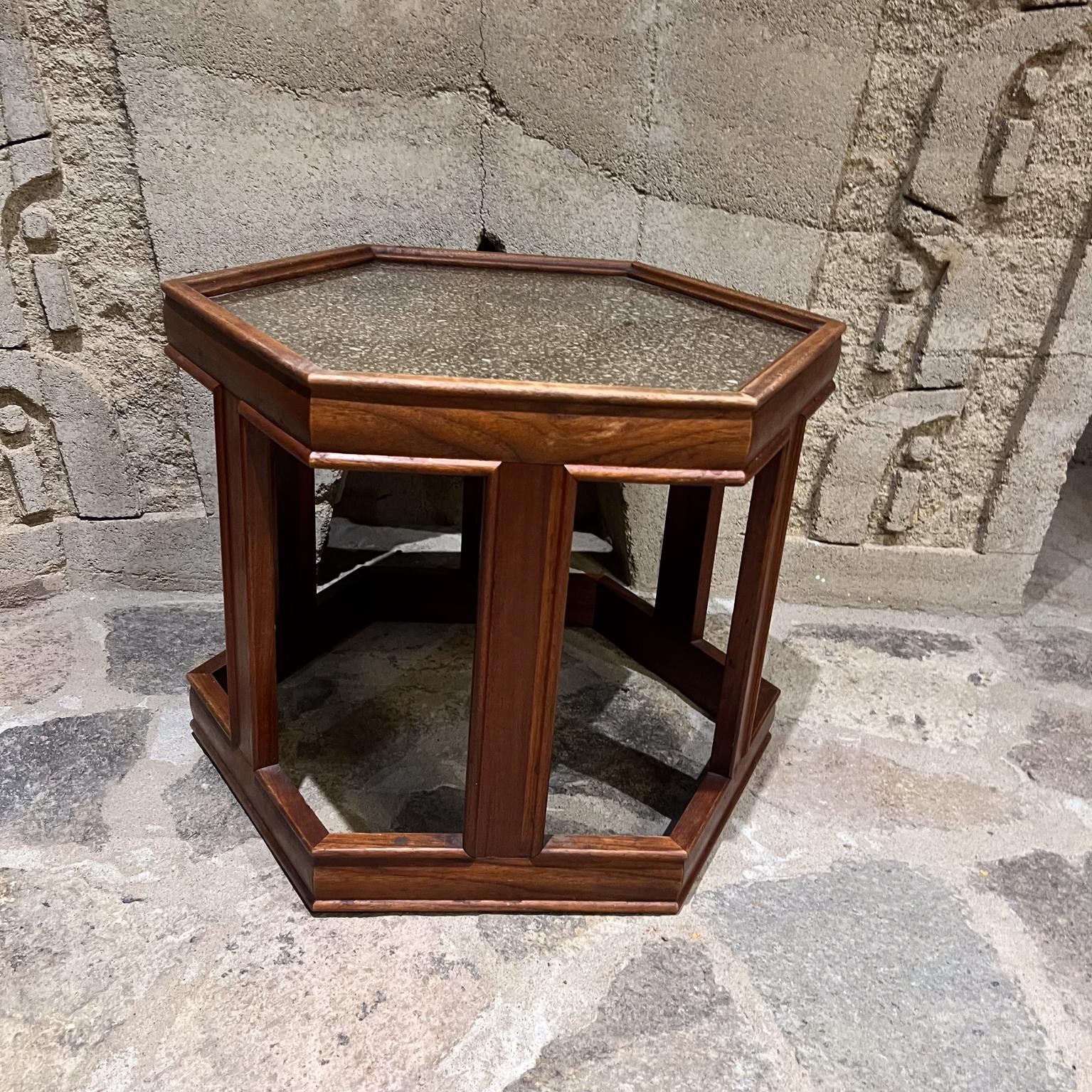 1960s John Keal Brown Saltman Hexagonal Side Table For Sale 1